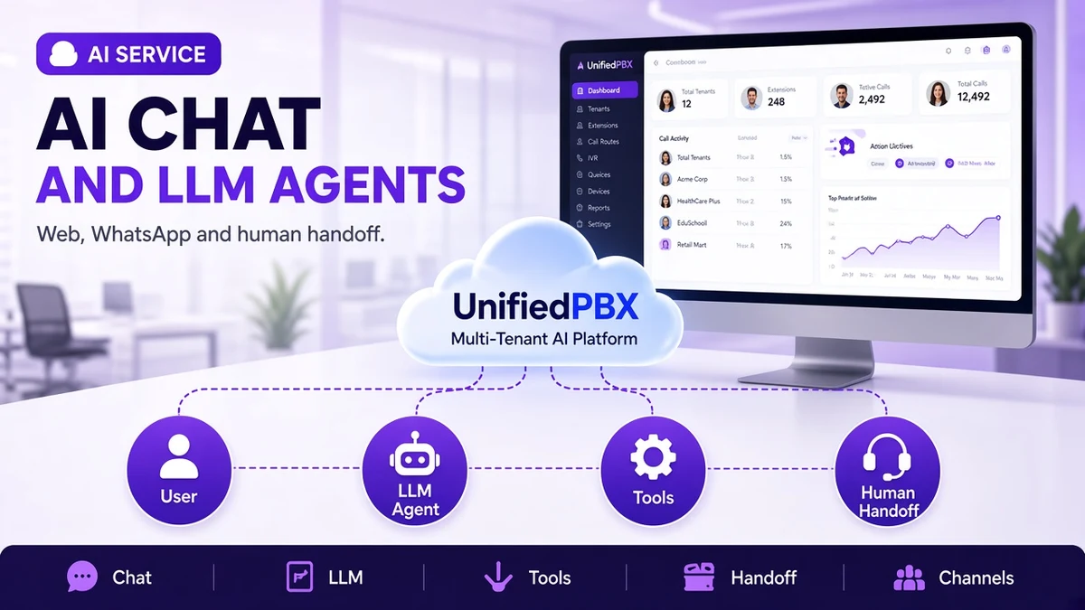 AI chatbot and LLM integration across web and messaging channels