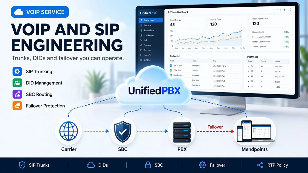 VoIP development and communication platform architecture for SIP, CCaaS and multi-tenant systems