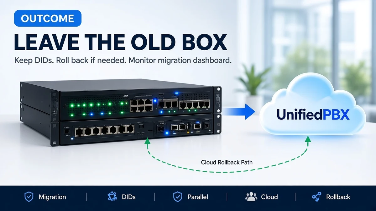 PBX migration from hardware IPPBX to cloud with parallel run