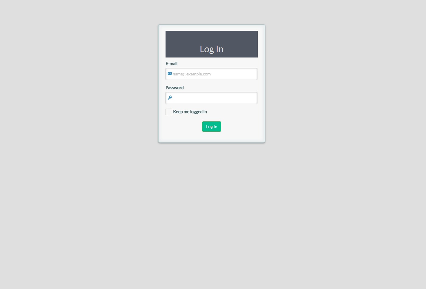 Care home management software facility login page
