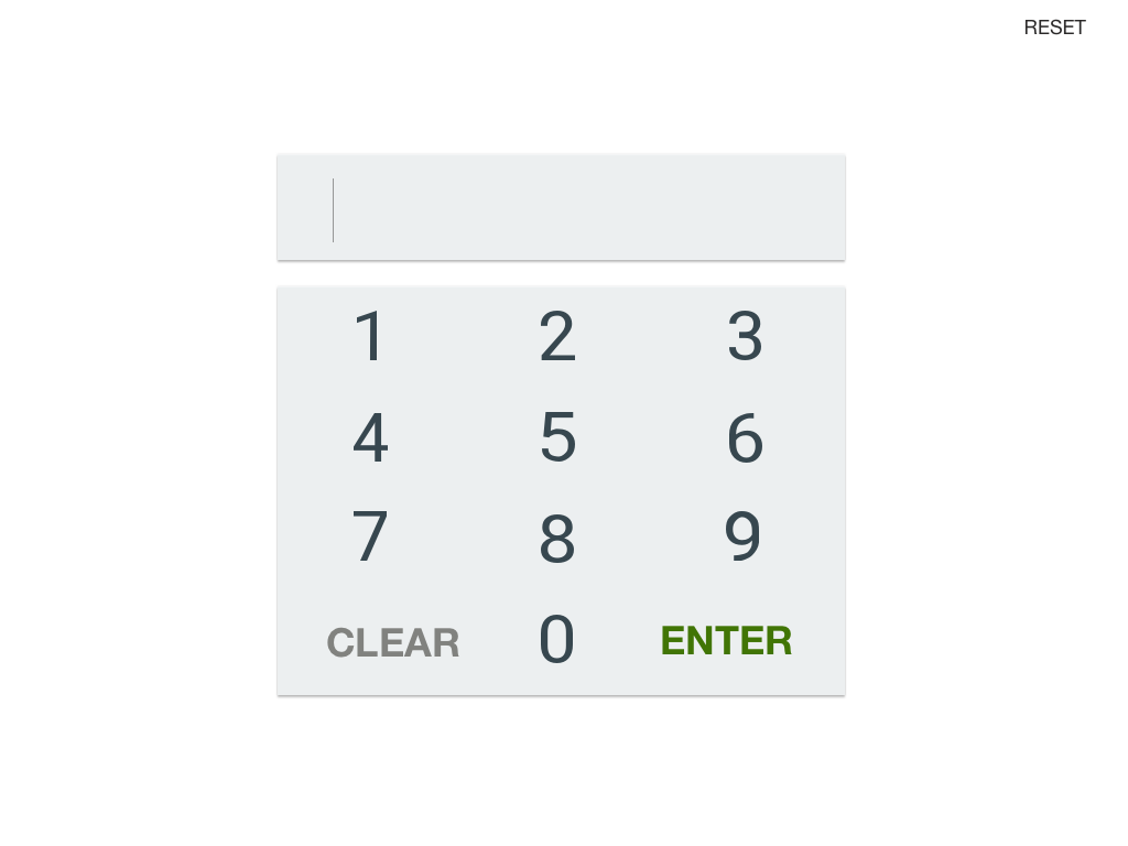 Care home mobile staff PIN keypad