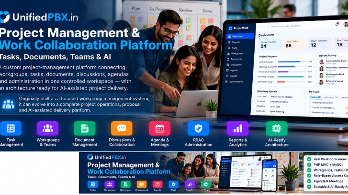 Project collaboration platform, boards, documents and agenda