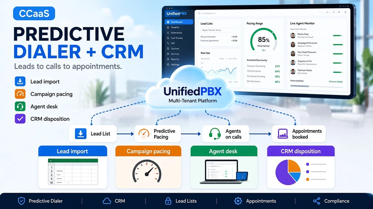 VoIP CRM and power dialer platform with FreeSWITCH, WebRTC agents and AI voice